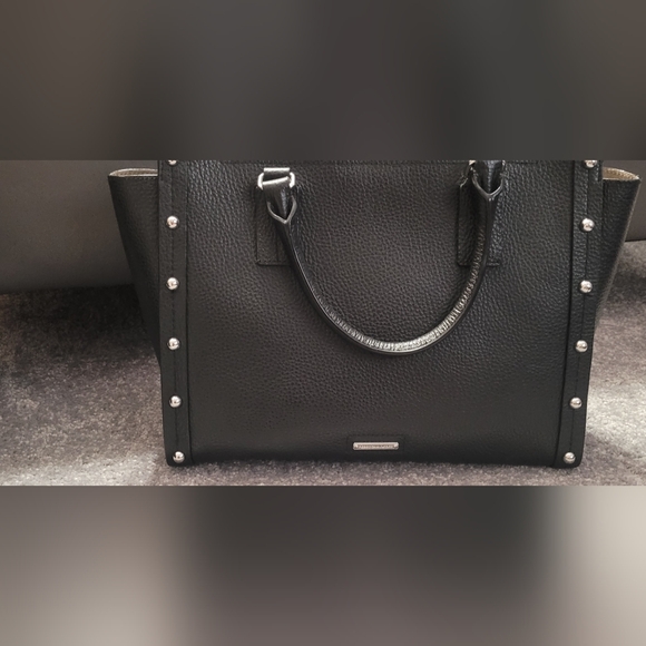 Leather Black Rebecca Minkoff Studded Bag - Picture 2 of 3